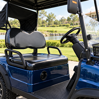 Voiturette de golf électrique 2 places 60V tout-terrain avec châssis surélevé et panier de chargement pour usage en complexe hôtelier