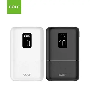 GOLF Slim taşınabilir pil güç bankası 10000mah promosyon LCD dijital ekran hızlı şarj özel Logo güç bankası 10000mah