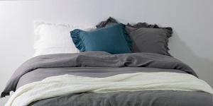 Parure de lit en lin grès, qualité supérieure, linge de lit, drap, vente en gros, 100% - Product Image 4