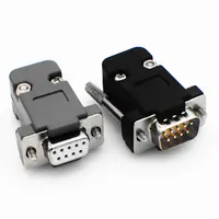 Konektor D-SUB 9-Pin Kabel Solder Tipe 2 Baris RS232 Konektor DB9 Elektrik PCB Jantan dan Betina