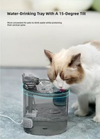 Fontaine à eau pour chat intelligente, grande capacité, transparente, sans fil, avec filtre à circulation automatique