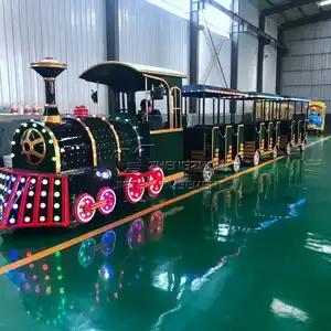 Christmas tourist attraction road sightseeing mini electric trains antique steam trackless train for sale