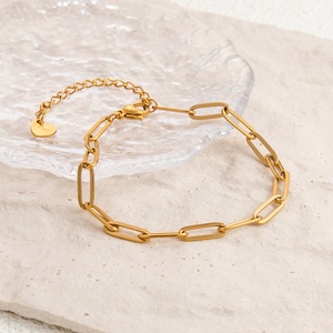 INS Style Waterproof Stainless Steel <b>Charm</b> Bracelet Plated 18k Gold Trendy Personalized Non-Fading Women's Anniversary Accessory - Product Image 4