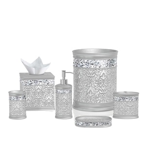 Hotel <strong>Bathroom</strong> <strong>Products</strong> Brown Polyresin <strong>Bathroom</strong> Accessory Set - Product Image 5