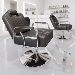 Sillón de Barbería Hidráulico Reclinable QUMENG, Mueble Vintage para Peluquería, Salón de Belleza y Estilismo - Product Image 1
