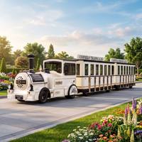 Train touristique sans rails / Train électrique pour parc d'attractions et usage urbain, certifié CE, capacité 24 places, vitesse réglable, divertissement