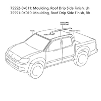 Bandes d'étanchéité en caoutchouc pour toit HY avec clips, kit de moulures noires étanches pour Hilux Double Cabine, service de découpe et de soudure
