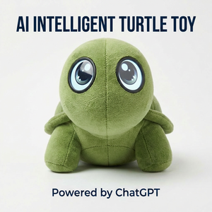 Peluche électronique ChatGPT Tortue verte avec yeux LED clignotants et changeants, réveil tactile, recherche de connaissances en ligne, faible MOQ, OEM disponible - Product Image 2