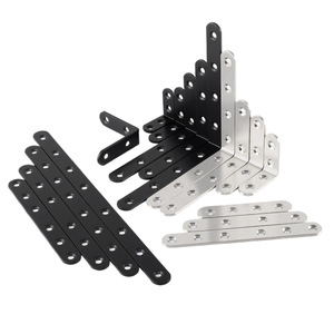 Support d'angle en acier inoxydable Lc, 3 mm d'épaisseur, en forme de L, pour support d'étagère de meubles, connecteur à angle droit robuste - Product Image 2