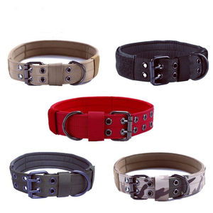 Outdoor Heavy-Duty Nylon <strong>Tactical</strong> <strong>Dog</strong> <strong>Collar</strong> Adjustable with Metal Buckle PU Leather Personalized Feature - Product Image 2