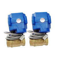 Wasserleckage-Schutzsystem Wasserleckage-Detektoren Messing-Autoabschaltventil DN15 1/2 Zoll und 8 Wassersensoren 6m für Haussicherheit