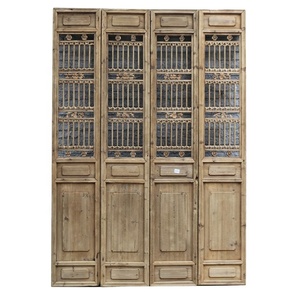 Cinese Antico In Legno Intagliato Schermo Decorazione Partizione Schermo A Parete - Product Image 1