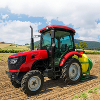 Tracteur agricole compact LANSU 2RM diesel 15 CV avec chargeur frontal, charrue, herse et cultivateur – Haute productivité, transmission par engrenages