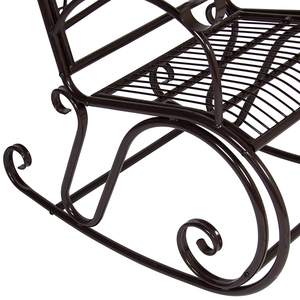 Fauteuil à bascule moderne en <span class=keywords><strong>fer</strong></span> <span class=keywords><strong>forgé</strong></span>, balançoire en métal pour l'extérieur, pour salon, parc, villa, cour, siège de terrasse brun, jardin - Product Image 3