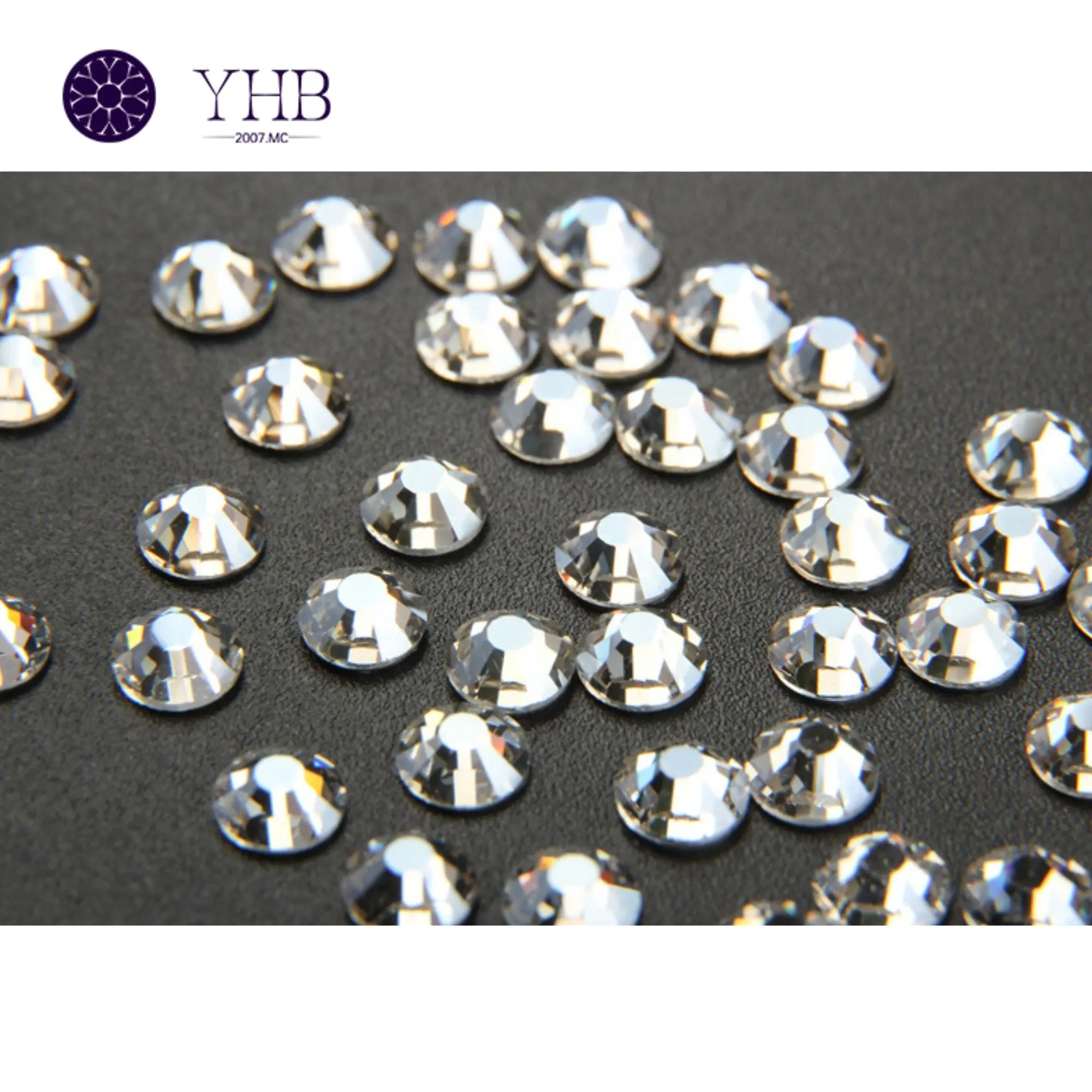 Yhb chính hãng áo pha lê đường viền cổ Thiết kế Thạch gần tôi giá bán buôn Rhinestone