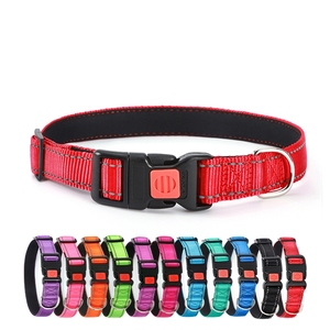 ONESTEP Fabricante al por mayor personalizado ajustable patrón sólido Nylon reflectante perro <span class=keywords><strong>Collar</strong></span> - Product Image 1