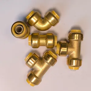Sanitary Push Fit push fit plumbing water copper fitting for USA Canada market brass push fit connector 1/2 3/4 1