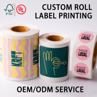 Étiquettes promotionnelles en rouleau, design personnalisé, logo sur mesure, autocollants en vinyle imperméables pour emballages, boîtes, sacs, autocollants pour bouteilles