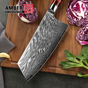 <span class=keywords><strong>Couteau</strong></span> à découper <span class=keywords><strong>chinois</strong></span> AMBER Sharp, en acier Damas personnalisé, manche en résine et bois, <span class=keywords><strong>couteau</strong></span> de cuisine pour légumes - Product Image 3