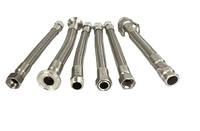 Tuyau flexible tressé en acier inoxydable, raccords forgés, filetages NPT/BSPT, applications pour radiateurs, DN8-DN400, ISO9001