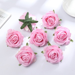 F-1232 Roses artificielles en soie en gros à bas prix, têtes colorées décoratives - Product Image 5