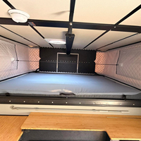 Camper tout-terrain, section supérieure en tissu escamotable, camping-car complet pour base en montagne, voyages sur sentiers accidentés