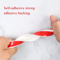 Bande anti-collision multifonctionnelle autocollante flexible en forme de L, barre décorative en forme de V, bandes décoratives en forme de V