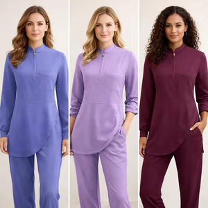Nouvel ensemble de blouses médicales vertes personnalisées avec logo pour hôpitaux 2026 – Tenue de travail respirante pour infirmières et médecins, idéale pour salons de beauté - Product Image 2