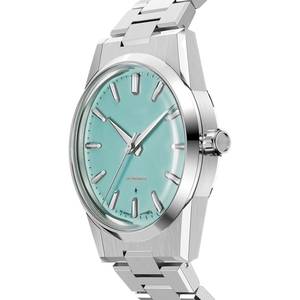 Reloj Clásico de Lujo de Acero Inoxidable 316L, Resistente al Agua 5BAR, con Logotipo Personalizado de Fábrica OEM, para Hombre, Azul, Casual, Mecánico Automático - Product Image 3