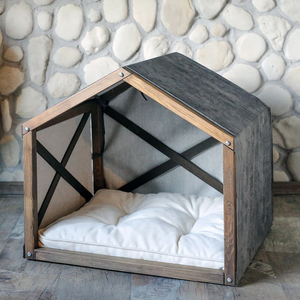 Cuccia per Cani in Legno Stile Moderno Cottage Bestseller, Cuccia per Cani in Legno, Letto per Gatti, Arredamento per Animali Domestici, Cuccia per Cani da Interno - Product Image 1
