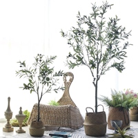 Plantes artificielles en plastique, oliviers détachables, bonsaï, plante artificielle en pot pour décoration extérieure