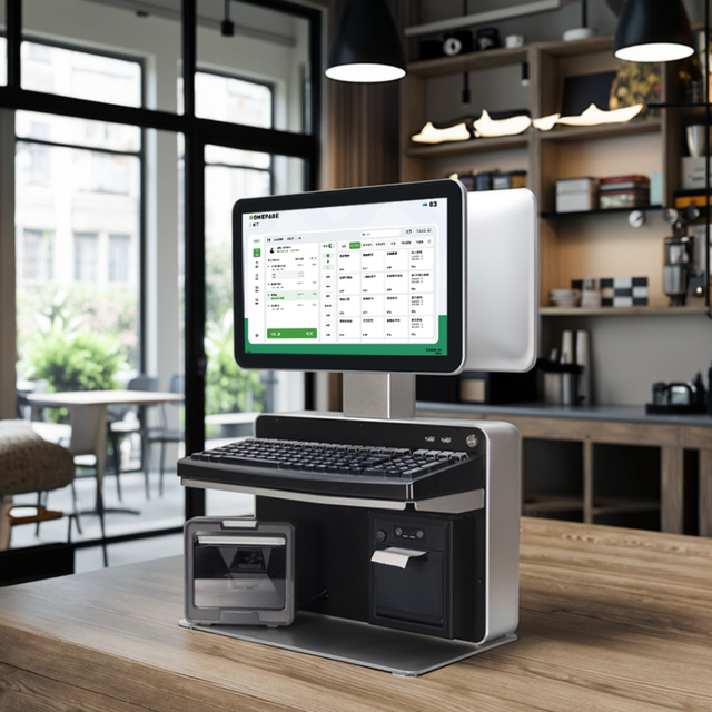 Brand New 14 Inch Win 10/11/Linux/Android All-In-One Desktop POS System Dual Screen POS Machine Cash Register Touch POS Terminal