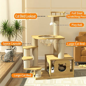 <span class=keywords><strong>Arbre</strong></span> à <span class=keywords><strong>chat</strong></span> en bois écologique de style <span class=keywords><strong>simple</strong></span>, nid supérieur, structure d'escalade, <span class=keywords><strong>arbre</strong></span> à <span class=keywords><strong>chat</strong></span> familial d'intérieur - Product Image 4