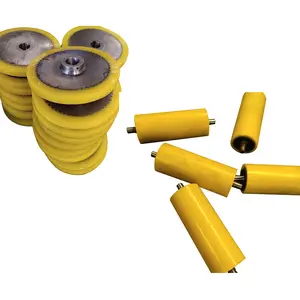 Aluminium Drum Rubber Roller Rice Huller Conveyor Tire Roller For Sale Mw Rubber Roller Chain With Rubber Pads