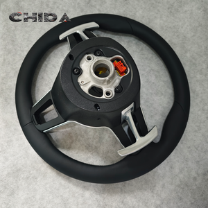 Volante Deportivo de Cuero Negro Estándar para Modelos Porsche Panamera Cayenne <span class=keywords><strong>Macan</strong></span> 718 911 918 997 991 970 971 Boxster Cayman - Product Image 6