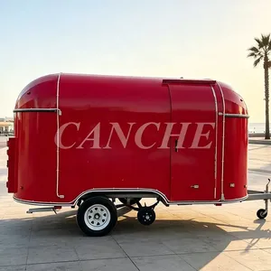 Camion de restauration extérieur standard allemand, chariot de restauration mobile pour hot-dogs et frites, remorque alimentaire mobile - Product Image 1