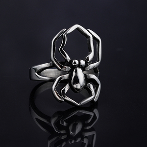 Mode <span class=keywords><strong>Acier</strong></span> <span class=keywords><strong>Inoxydable</strong></span> Gothique Bijoux Vintage Punk Papillon Champignon Coeur Forme Crâne Unique Gothique Anneau Femmes Mix <span class=keywords><strong>Lot</strong></span> - Product Image 6