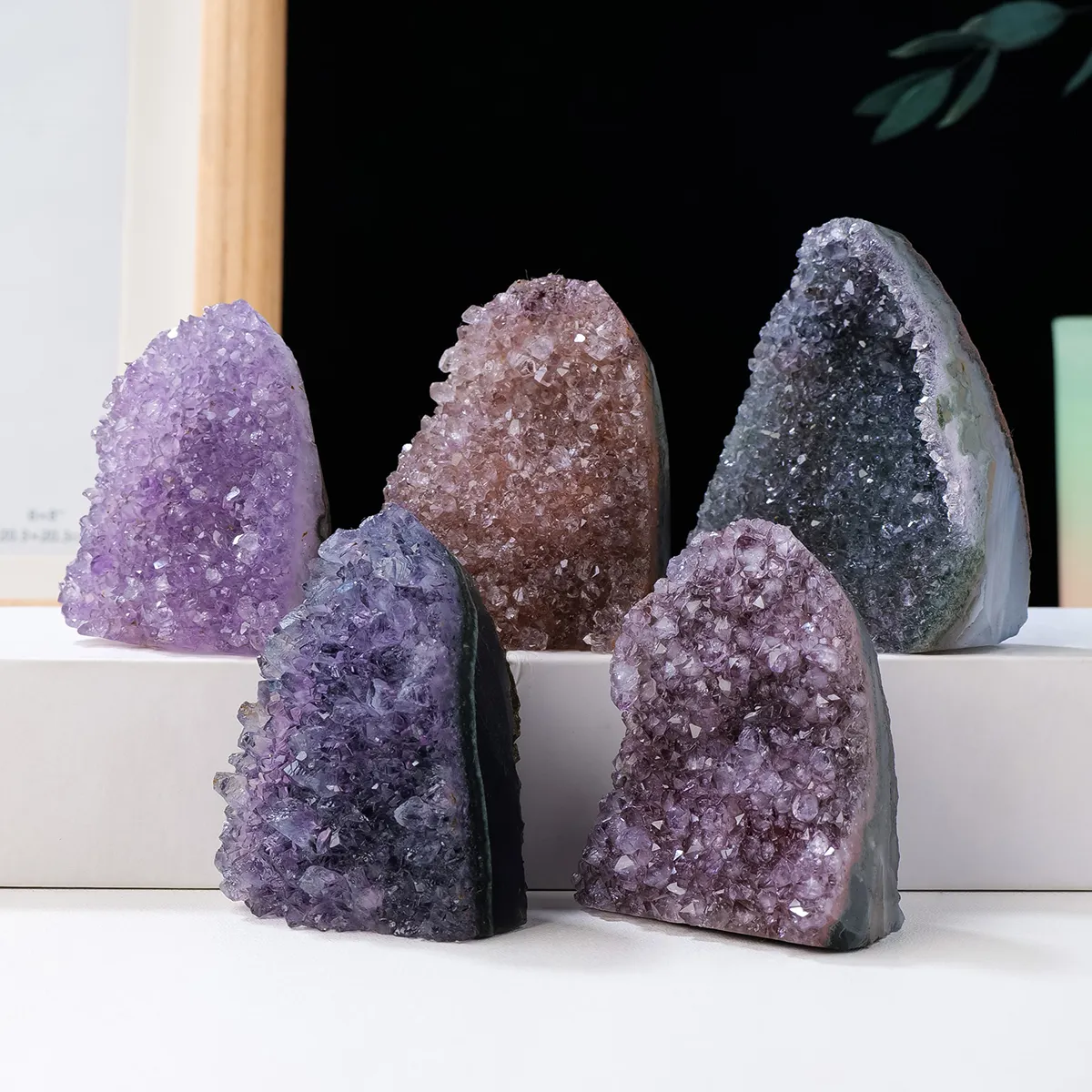Groothandel Natuurlijke Kristal Kleurrijke Cluster Geode Hoge Kwaliteit Amethist Cluster Voor Decoratie