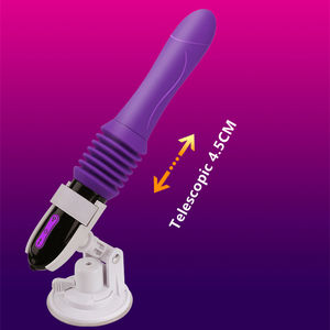 Hot Selling <span class=keywords><strong>3</strong></span>-Speed 10 Frekuensi Otomatis Telescopic Silicone USB Isi Ulang Pijat Vibrator - Product Image 2