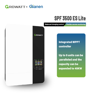 <span class=keywords><strong>Growatt</strong></span> <span class=keywords><strong>SPF</strong></span> <span class=keywords><strong>3500ES</strong></span> 3500W 3,5 kw Système d'énergie solaire complet onduleur à batterie solaire monophasé hors réseau - Product Image 1