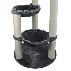 Tour de maison d'<span class=keywords><strong>arbre</strong></span> de grand <span class=keywords><strong>chat</strong></span> en <span class=keywords><strong>gros</strong></span> avec trois grands hamacs - Product Image 2