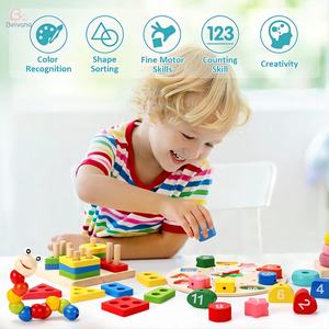 Set <span class=keywords><strong>di</strong></span> giocattoli Montessori in legno per bambini - Puzzle e giochi <span class=keywords><strong>di</strong></span> classificazione da 6 pezzi per lo sviluppo, per bambini dai 1 ai 4 anni, kit per l'<span class=keywords><strong>apprendimento</strong></span> della motricità fine - Product Image 2