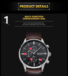 Megir <span class=keywords><strong>นาฬิกา</strong></span>ควอทซ์<span class=keywords><strong>ผู้หญิง</strong></span>2011L สา<span class=keywords><strong>ย</strong></span>หนัง<span class=keywords><strong>แท้</strong></span>เรืองแสงดีไซน์หรูหราหน้าปัด38มม. - Product Image 5