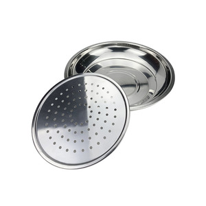 Assiette de Cuisson Polyvalente Ronde en Acier Inoxydable pour Cuisson à la Vapeur, Panier à Fruits et Légumes, et Assiette à Raviolis - Product Image 5