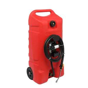 14ガロンポータブル燃料移送ガスキャディタンク12V電動ポンプコンテナローリングホイール - Product Image 1