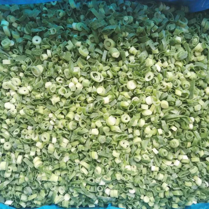 IQF органический зеленый луковый Рост 6*6 мм в свежем состоянии
