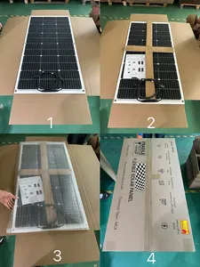 JCNS ขายส่งที่มีประสิทธิภาพ36โวลต์200วัตต์ ETFE Monocrystalline ชุดแผงเซลล์แสงอาทิตย์ที่มีความยืดหยุ่นสำหรับเรือทัวร์รถ