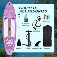 Planche de paddle gonflable OEM ODM 11' ultra-stable ISUP, vente en gros d'usine pour débutants et sorties en famille