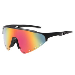 Sports Goggles <b>Large</b> <b>Frame</b> PC Lens Windproof Outdoor Cycling Driving Unisex Black <b>Frame</b> Colorful Mirror Coating - Product Image 5