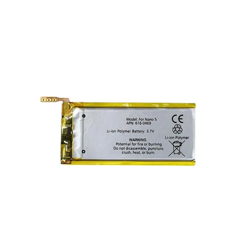 Li Polymer Battery 3.7V 250mAh 616-0469 Bateria de Auscultadores de Substituição Nova para Nano 5ª Geração Gen5